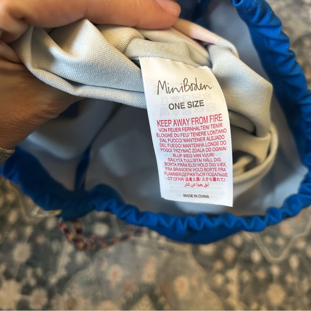 Mini Boden Shark Drawstring Backpack - Picture 3 of 4